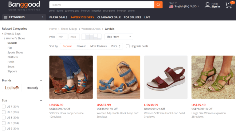 Dropshipping Shoes Supplier Banggood