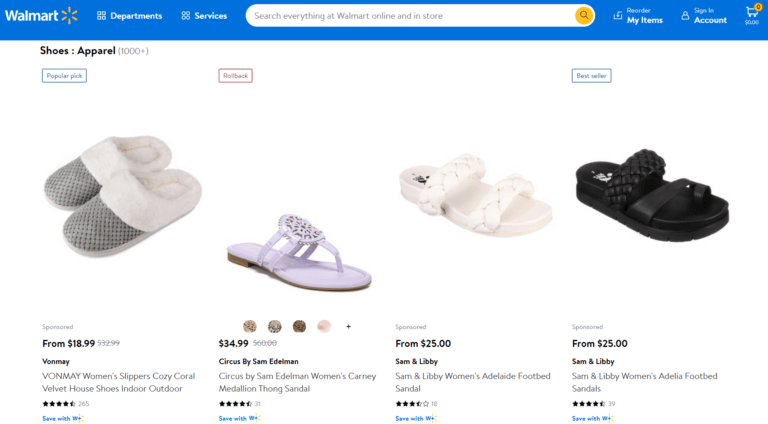 Dropshipping Shoes Supplier Walmart