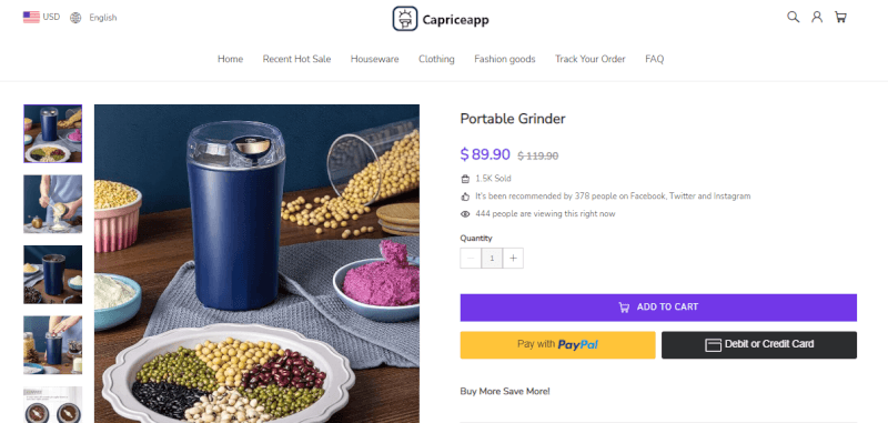 Electric Portable Grinder Seller's Website