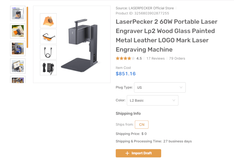 Laser Engraving Machine AutoDS Marketplace
