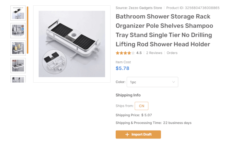 Shower Storage Shelf AutoDS Marketplace