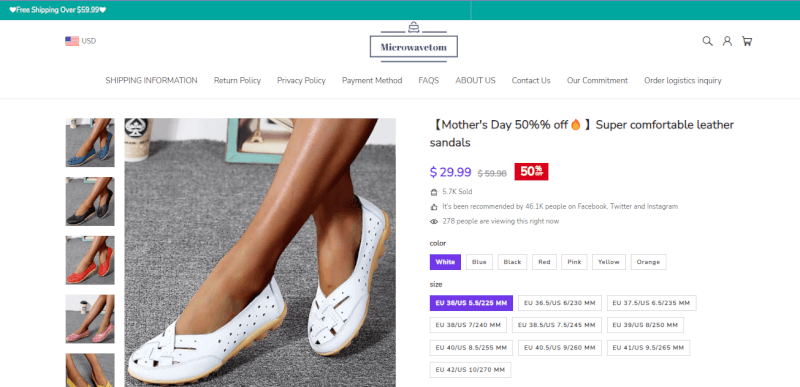Women's Leather Sandals Seller's Website