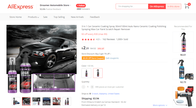 Car Ceramic Coating Spray Source