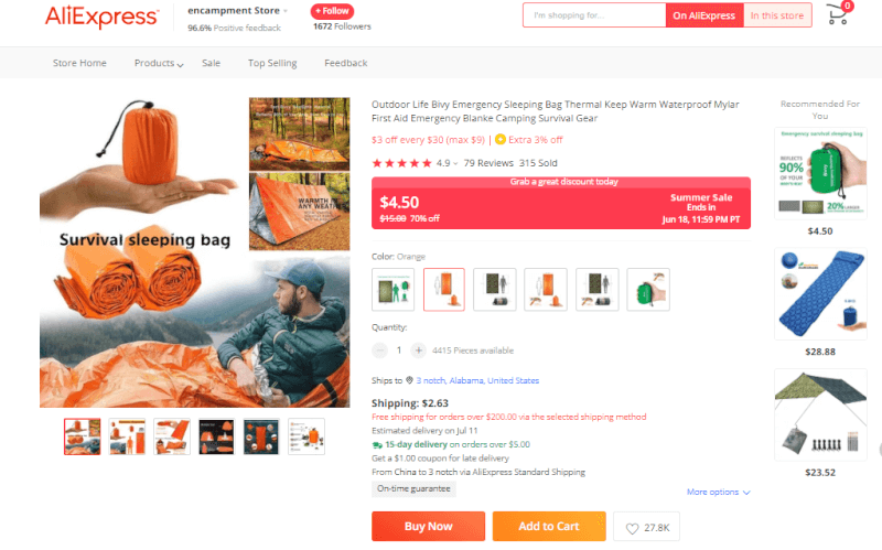 Emergency Sleeping Bag Source
