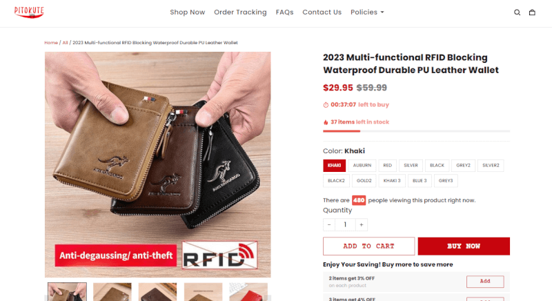 RFID Blocking Leather Wallet Seller's Website