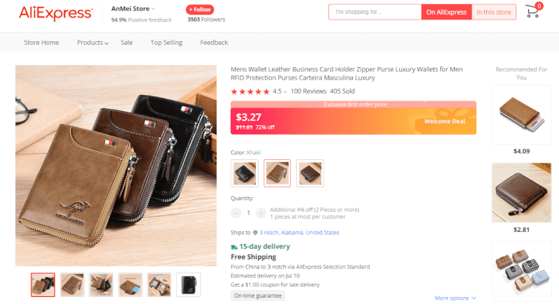 RFID Blocking Leather Wallet Source