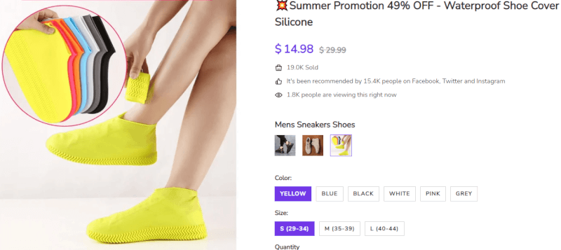 Waterproof Shoe Covers Seller's Website