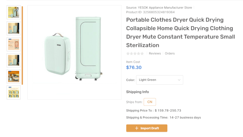 Foldable Portable Clothes Dryer top dropshipping products August 2023