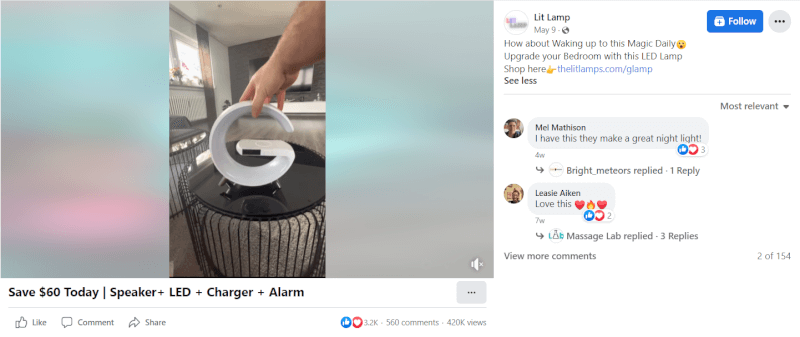 G-Shape Wireless Charger Alarm Clock FB