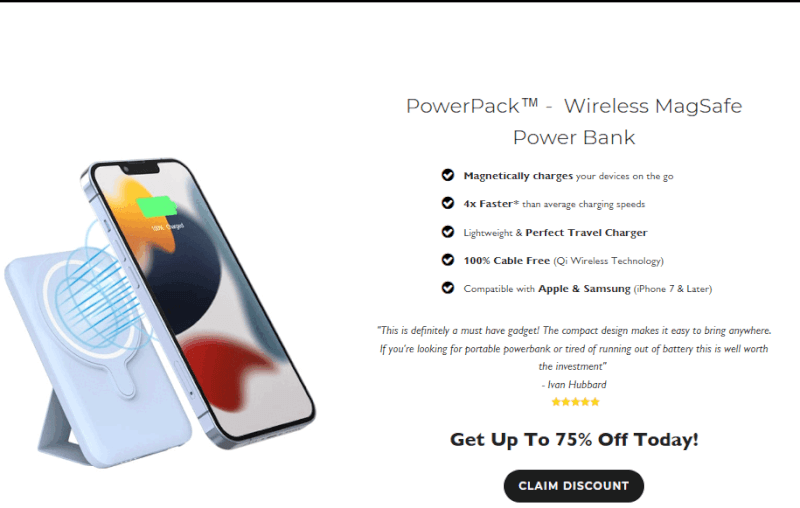 Magnetic Wireless Power Bank 5000mAh Seller