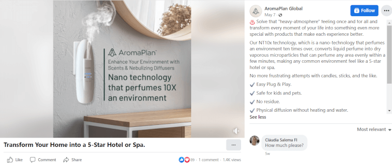 Wall-mounted Aroma Air Freshener FB