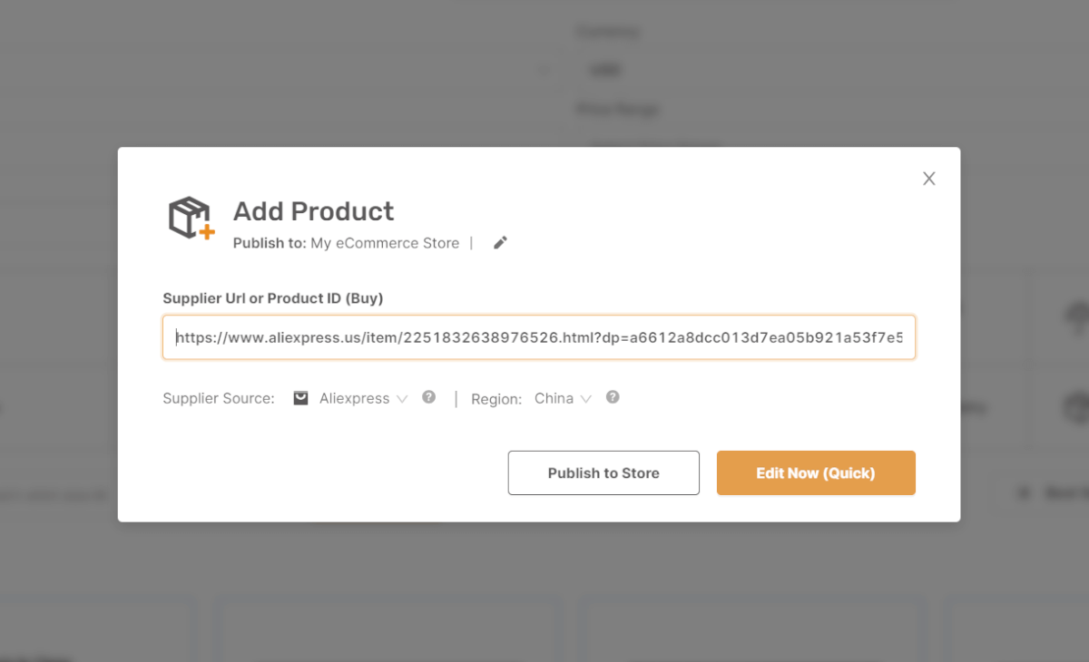 Add Product Page - Supplier's link