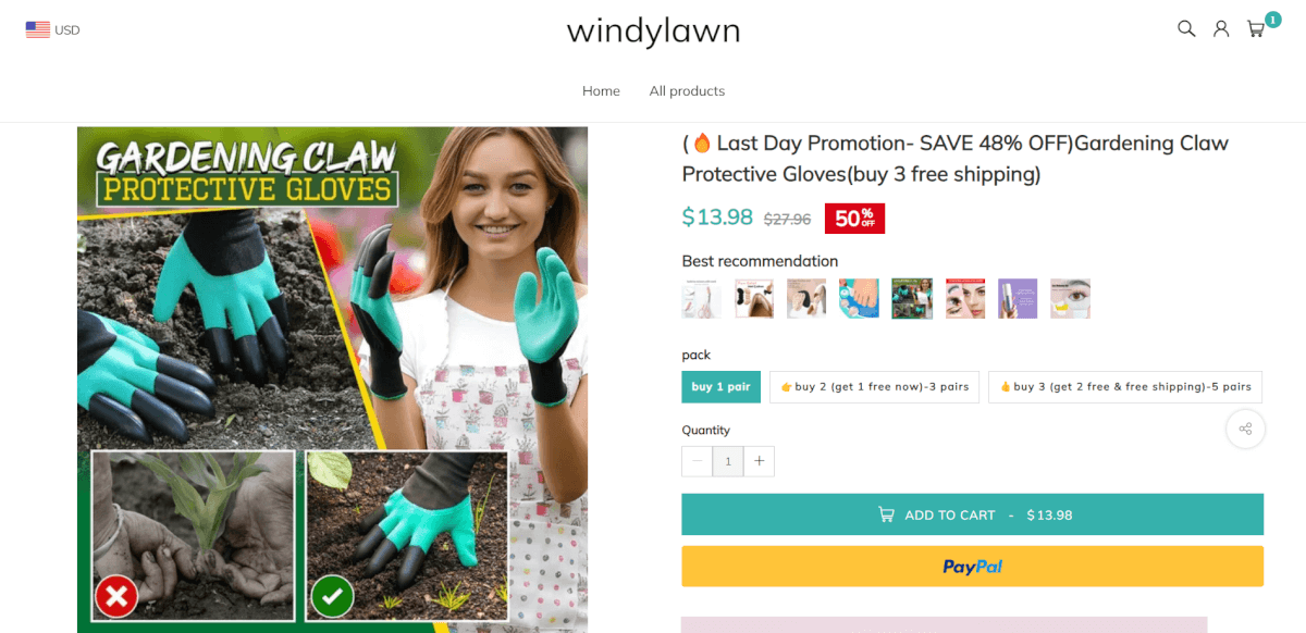 Gardening Claw Protective Gloves Seller's Website top dropshipping products