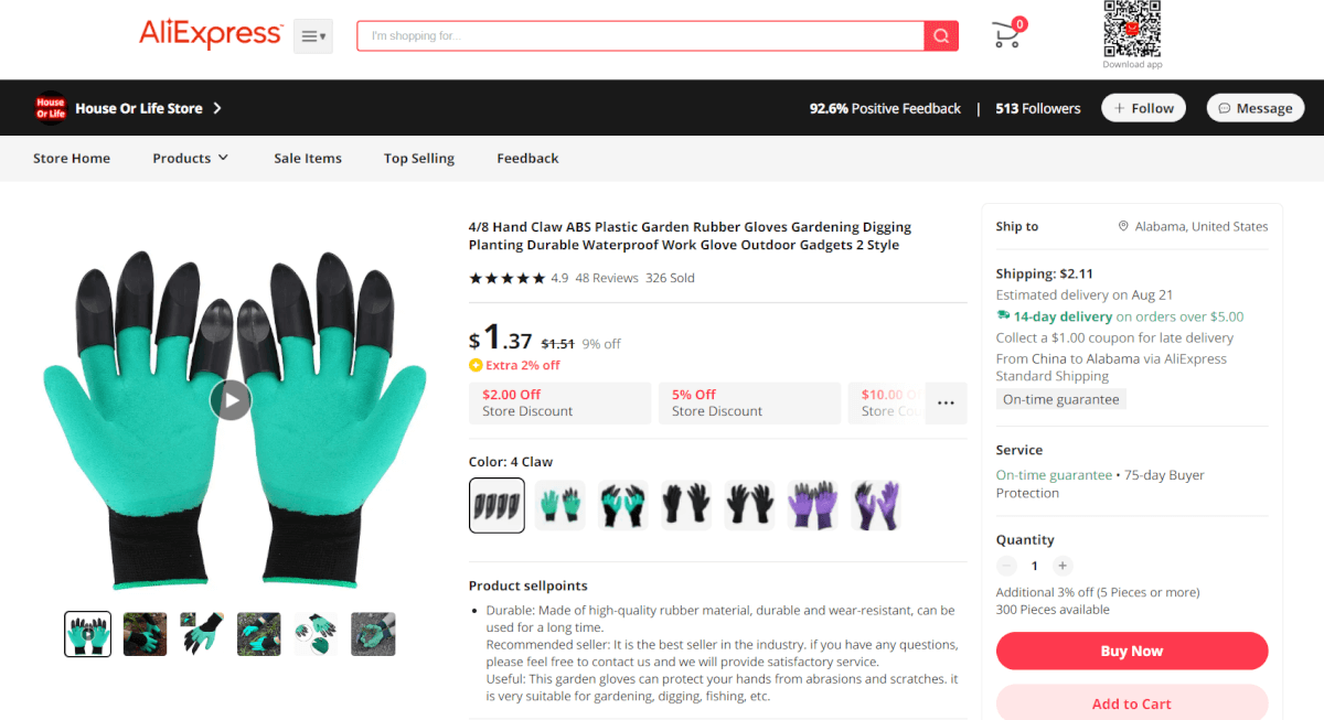 Gardening Claw Protective Gloves Source top dropshipping products