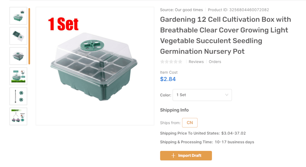 Seedling Cultivation Box AutoDS top dropshipping products