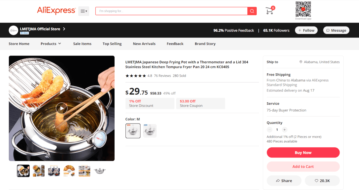 Steel Kitchen Fryer Pot Source top dropshipping products
