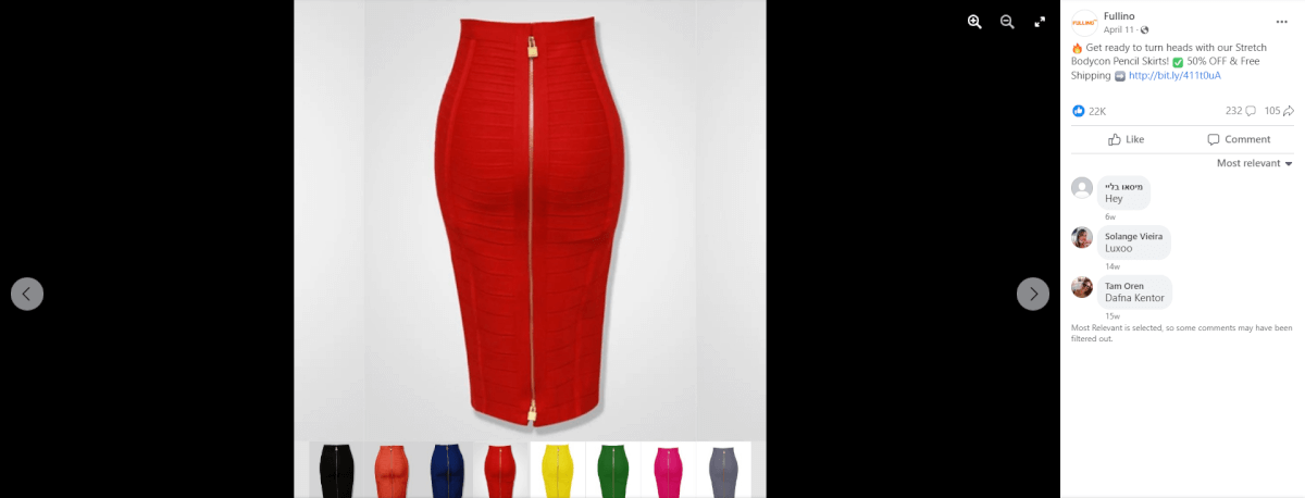 Stretch Bodycon Pencil Skirts FB