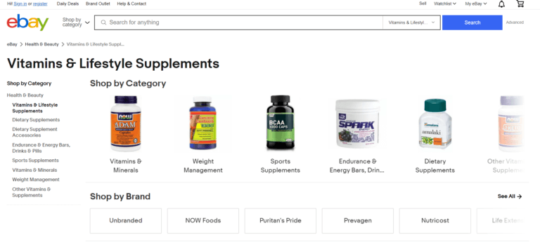 ebay supplements supplier