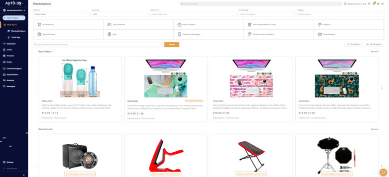 AutoDS Product Research Marketplace