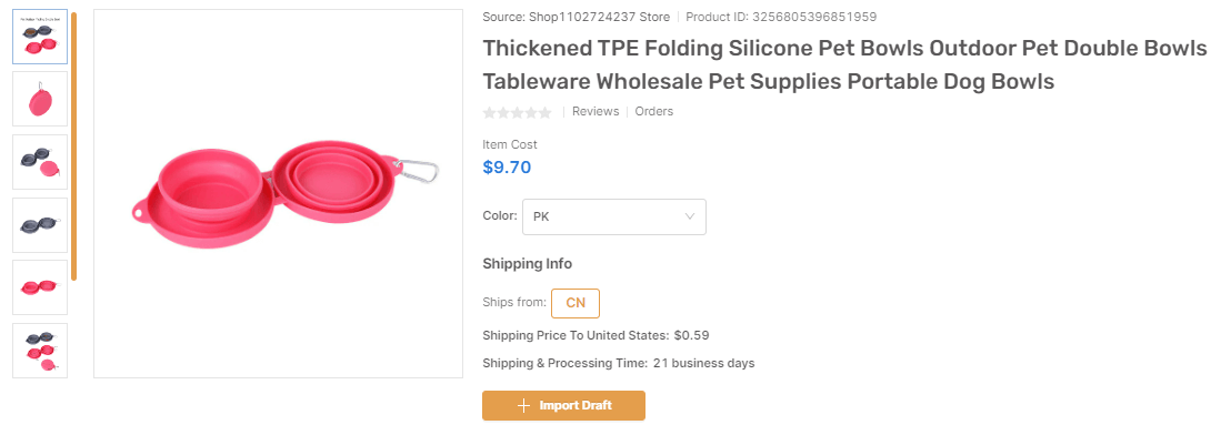 Portable Dog Silicone Bowl Set top products to dropship