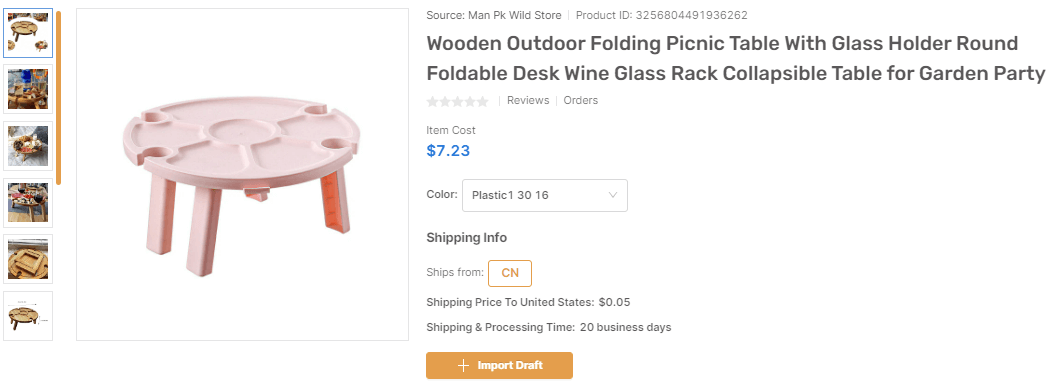 Portable Picnic Table top products to dropship