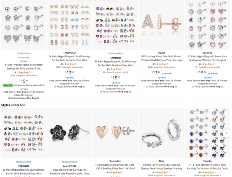 Hypoallergenic Earrings for Kids