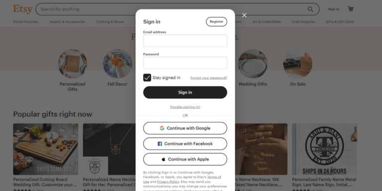 Create Etsy Seller Account