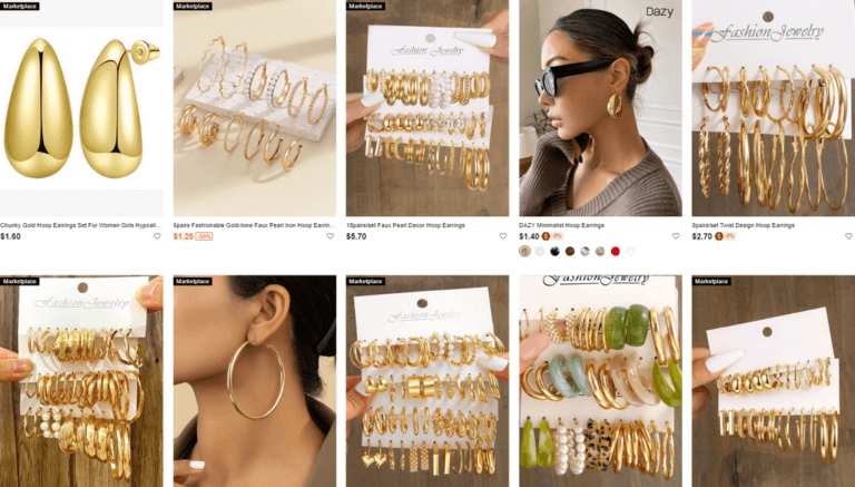 Chunky Gold Hoop Earrings Set