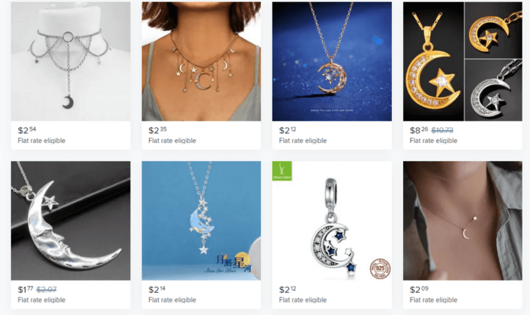 Dainty Moon and Star Pendant Necklace