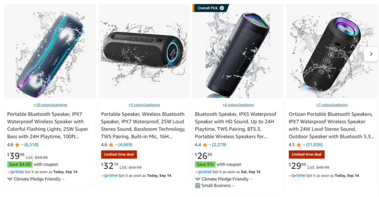 Amazon Portable Wireless Speaker Cyber Monday & Black Friday Dropshipping