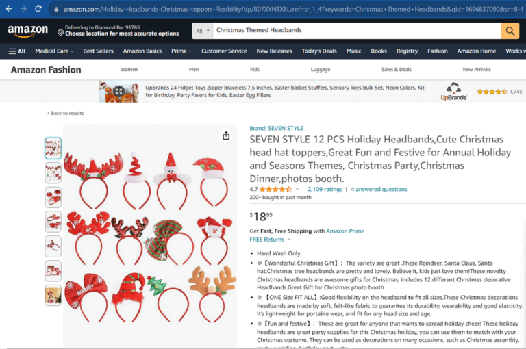 Amazon Product Page