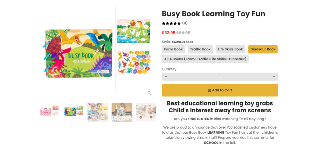 Sticker Busy Book seller website