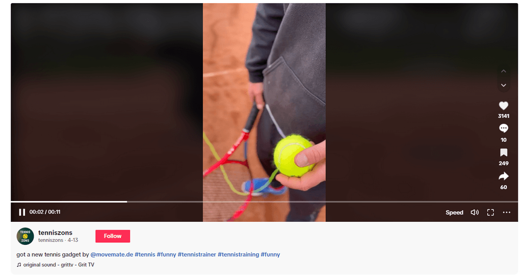 Tennis Training Set tiktok ad