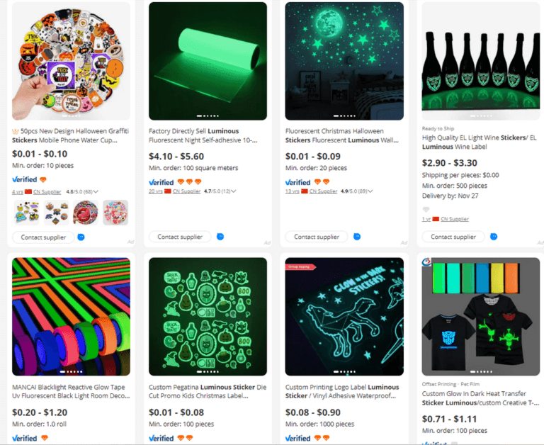Luminous Stickers Alibaba dropship stickers