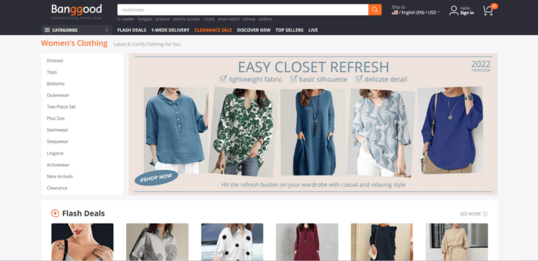 Banggood dropshipping womens clothing