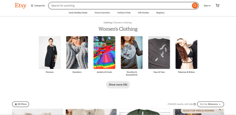 Etsy dropshipping womens clothing