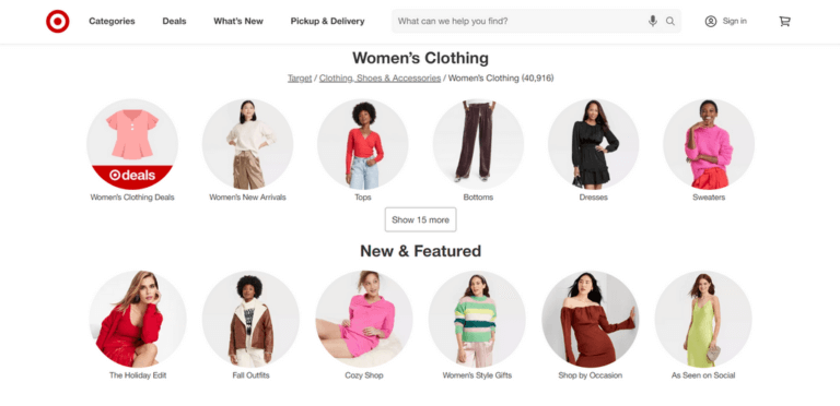 Target dropshipping womens clothing