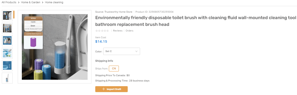 Disposable Replacement Brush Head Toilet Brush Set top dropshipping products