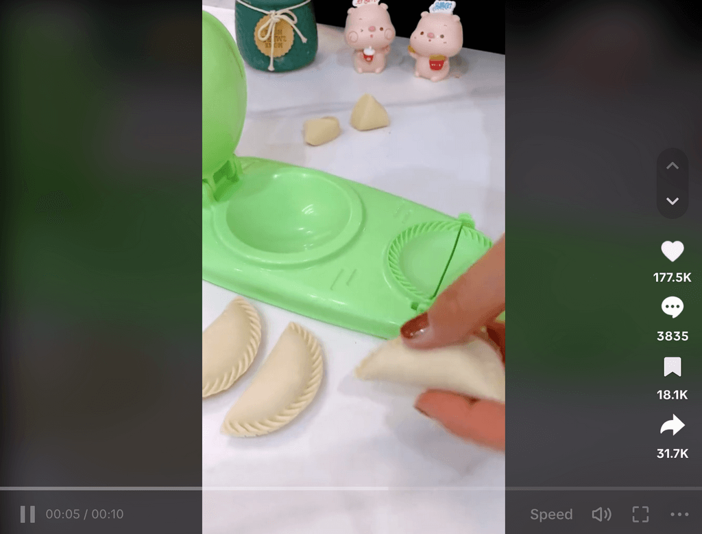 Manual Dumpling Pressing Machine seller tiktok ad