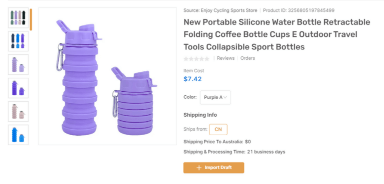 Portable Silicone Water Bottle eBay dropshipping products