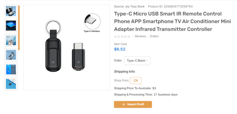 Smartphone IR Remote Controller eBay dropshipping products