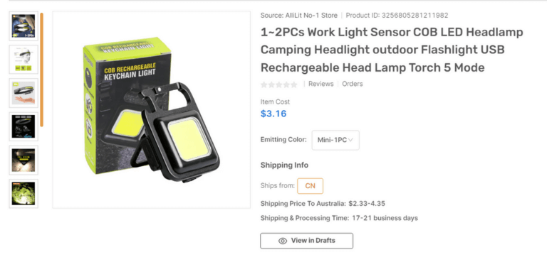 USB Rechargeable Head Lamp eBay dropshipping products