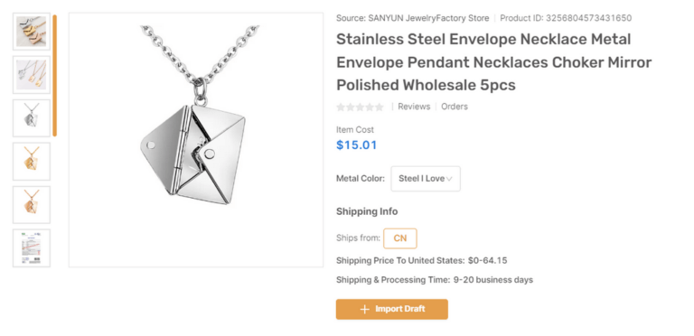 necklaces for valentine’s day dropshipping