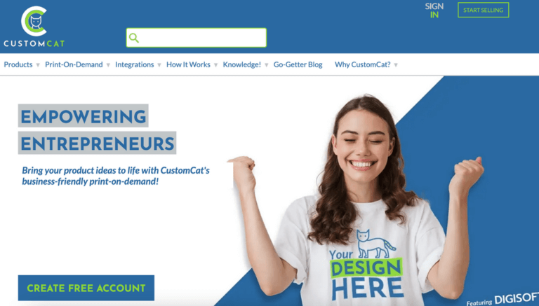 Print On Demand Sites CustomCat