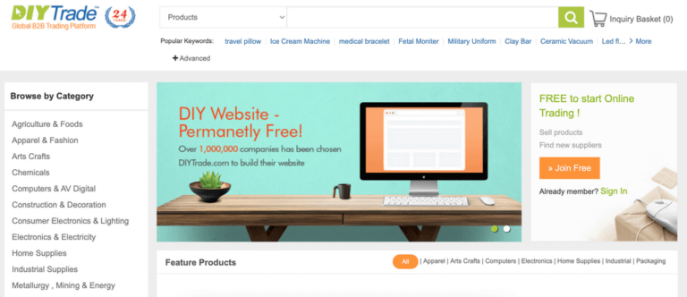 diytrade chinese website like alibaba