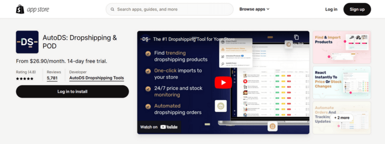 autods shopify print on demand app