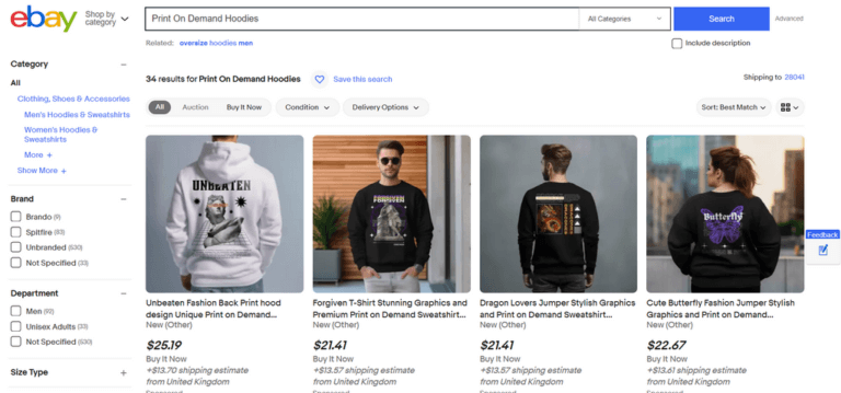 POD Hoodies eBay