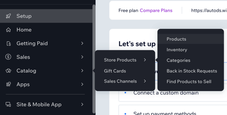 wix dashboard to migrating to shopify
