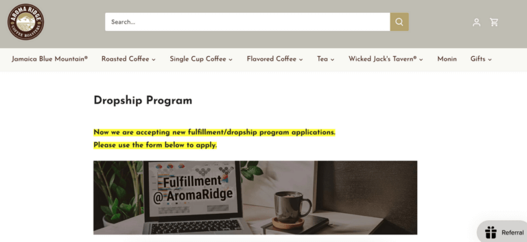 Aroma Ridge Coffee Dropshipping
