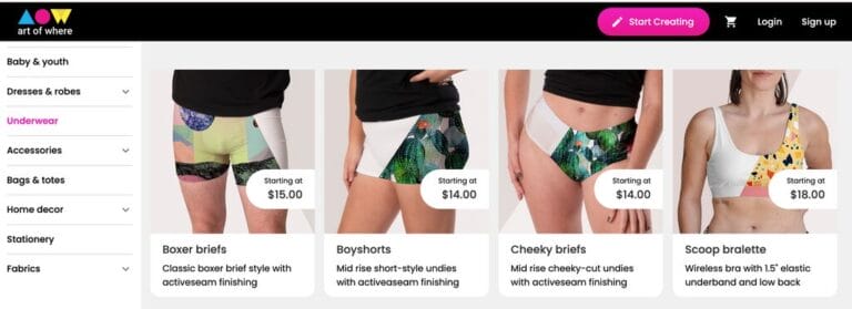 Art Of Where print on demand underwear